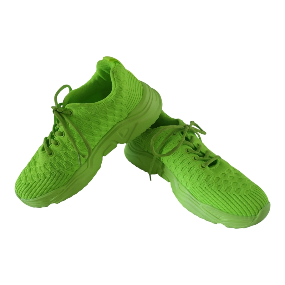 Fluorescent Green Sneakers Sz 10